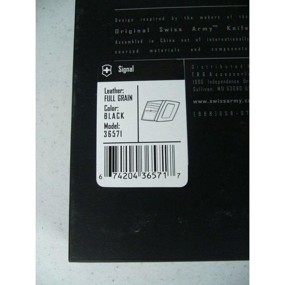 Victorinox Swiss Army Signal Black Wallet Padfolio - Picture 4 of 8